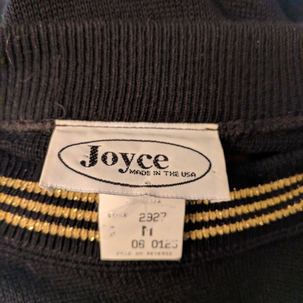 Joyce 90's vintage style long black sweater - Picture 5 of 7